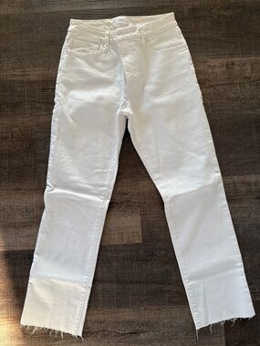 Good American White Cropped Ankle Jeans